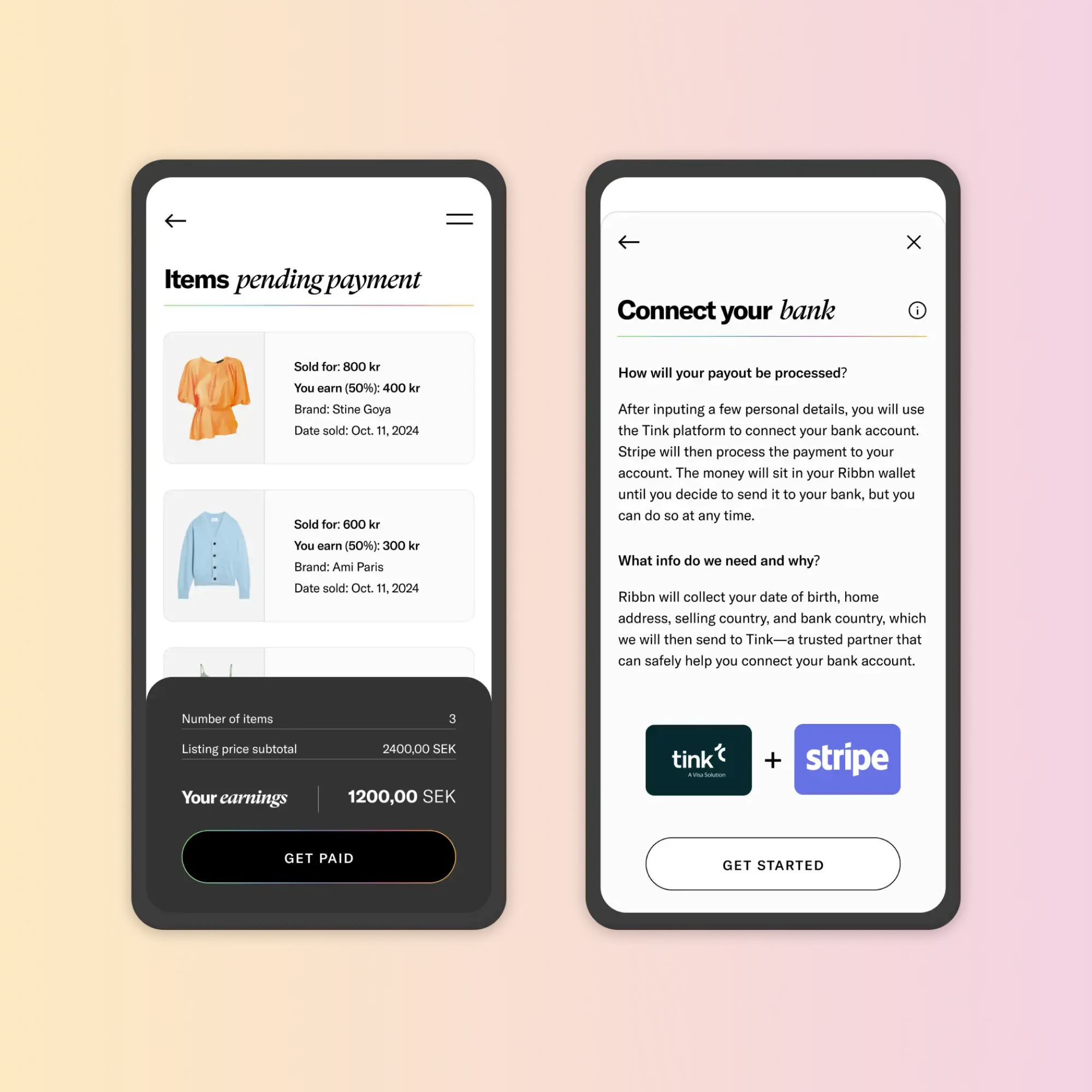 Seller Self payout in app
